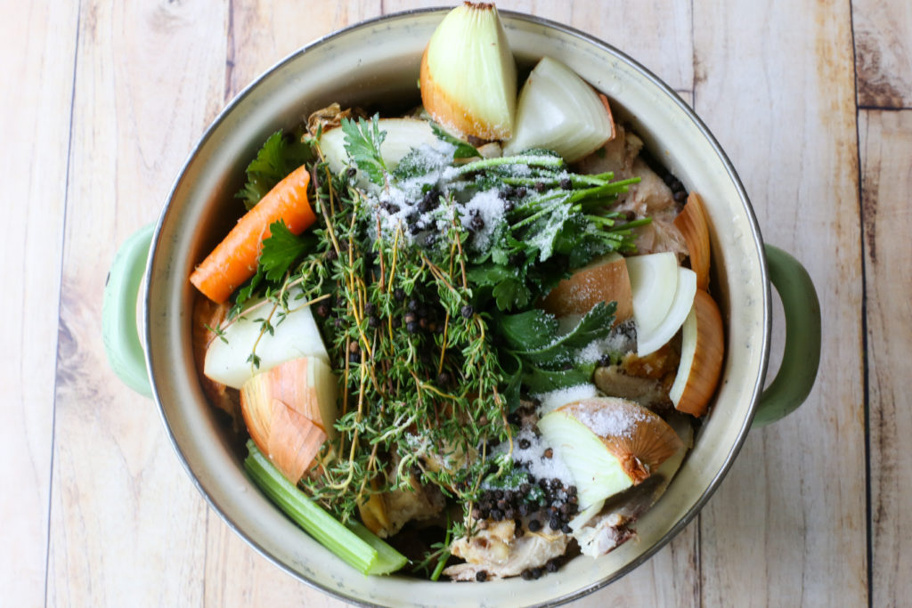 homemade chicken stock