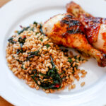 farro with chard and mustard