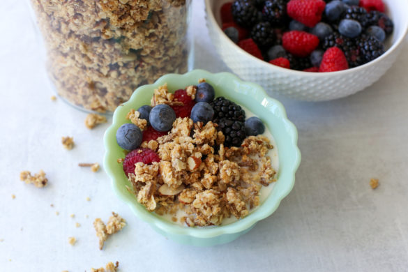 chewy coconut granola