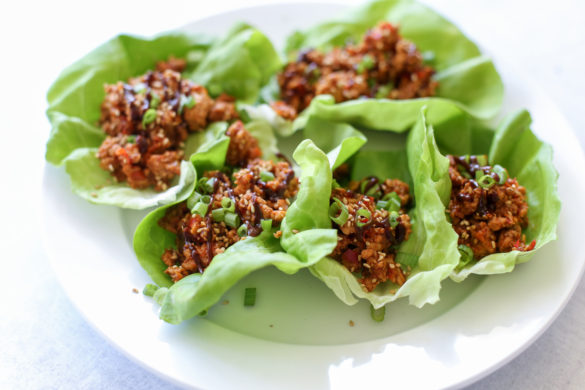 quick turkey lettuce wraps