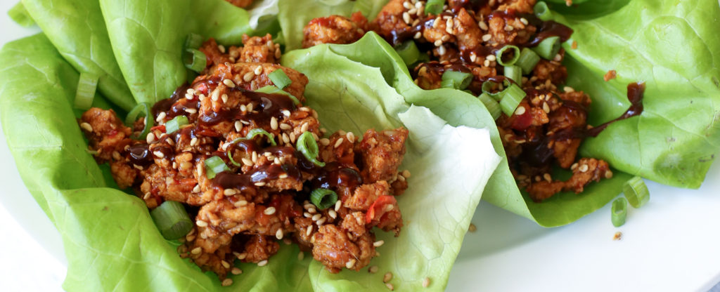 quick turkey lettuce wraps