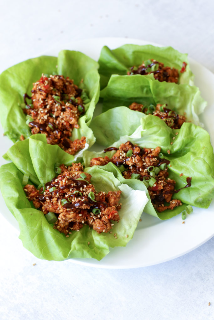 quick turkey lettuce wraps