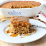 apple cake with caramel sauce