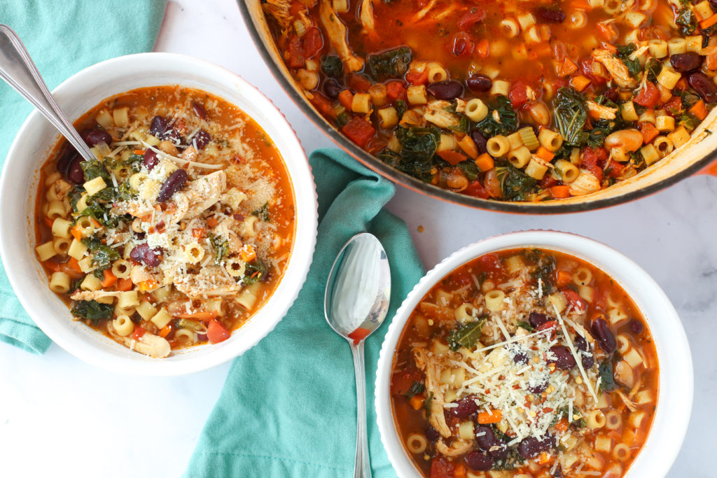 chicken pasta e fagioli