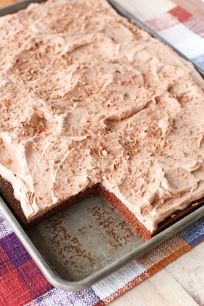 chocolate mousse sheet cake