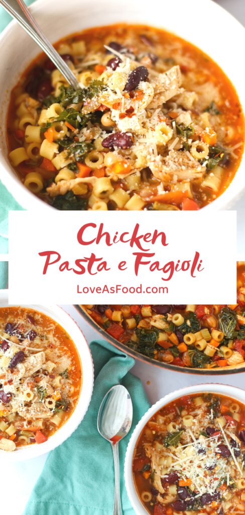 chicken pasta e fagioli