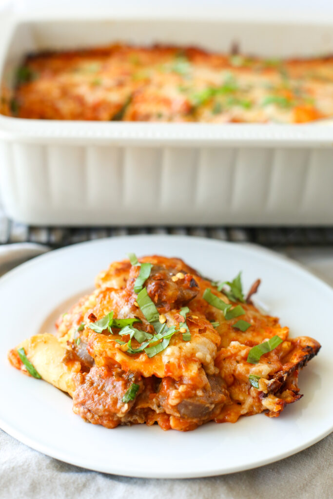 baked ravioli with sausage