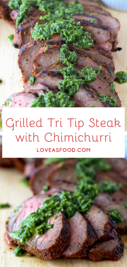 Grilled Tri Tip Steak with Chimichurri