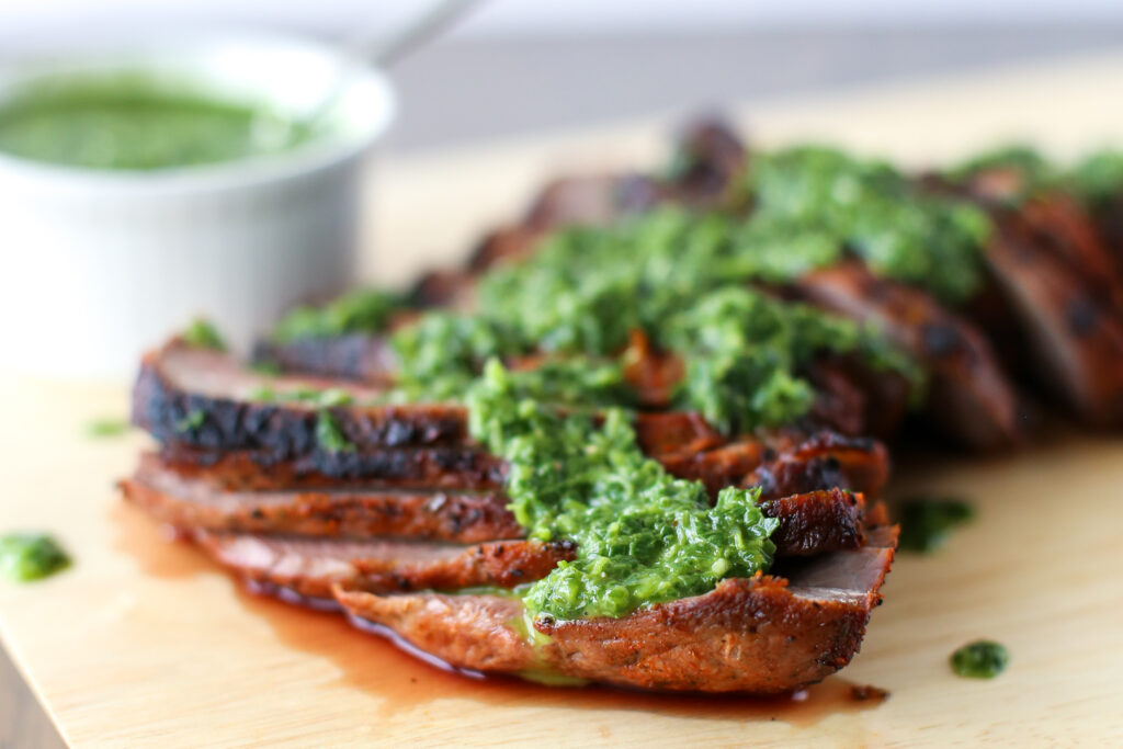 Grilled Tri Tip Steak with Chimichurri