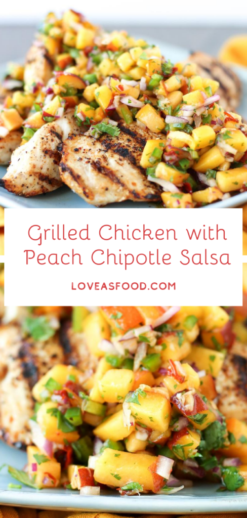 Grilled Chicken with Peach Chipotle Salsa