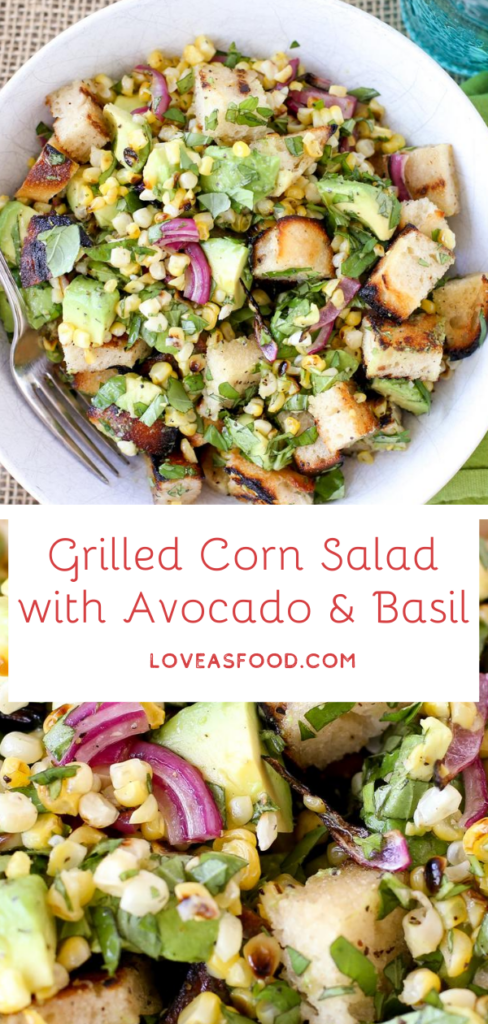 Grilled Corn Salad with Avocado & Basil