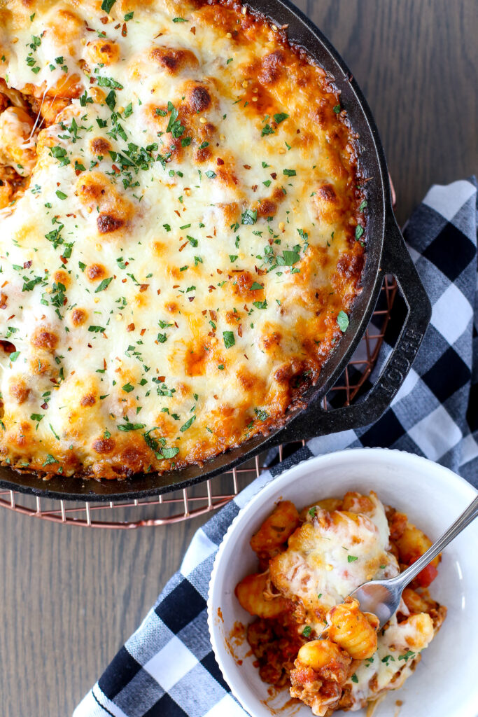 baked gnocchi with sausage