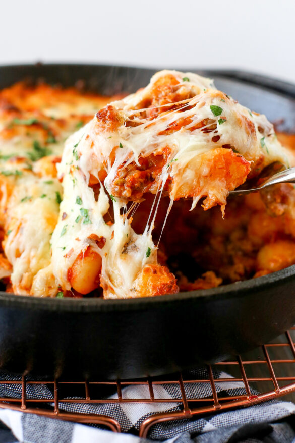 baked gnocchi with sausage