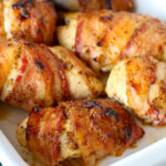 maple mustard bacon-wrapped chicken