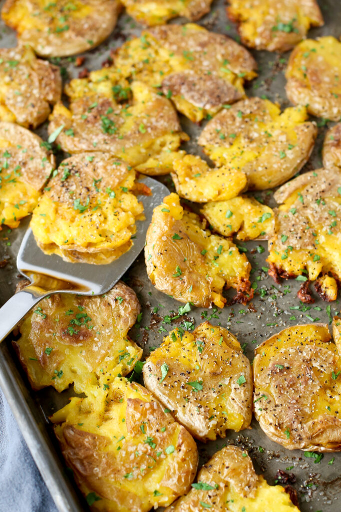 browned butter smashed potatoes