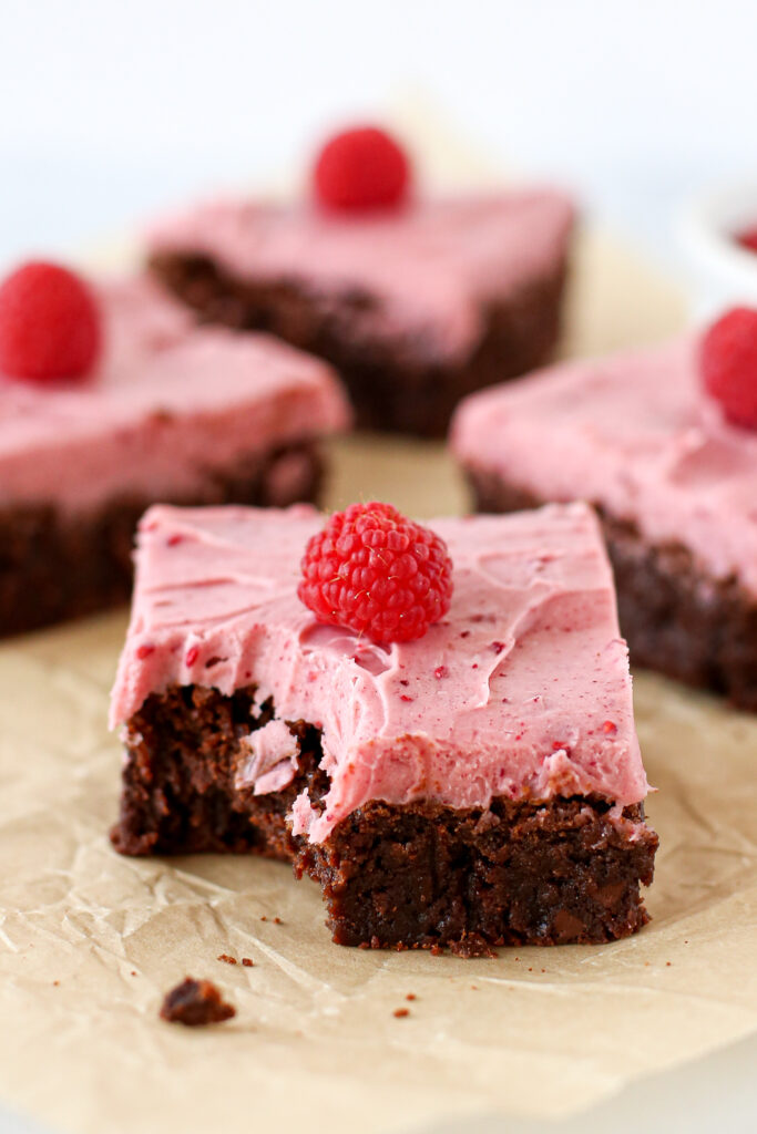 raspberry ganache brownies