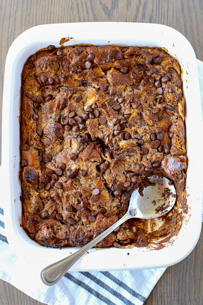 chocolate croissant bread pudding