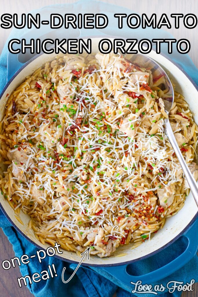 sun-dried tomato chicken orzotto